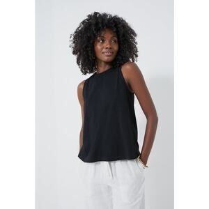 POMANDER PLACE Black Anthos Cotton Tank Size XXL NWT Retail $78 Tuckernuck